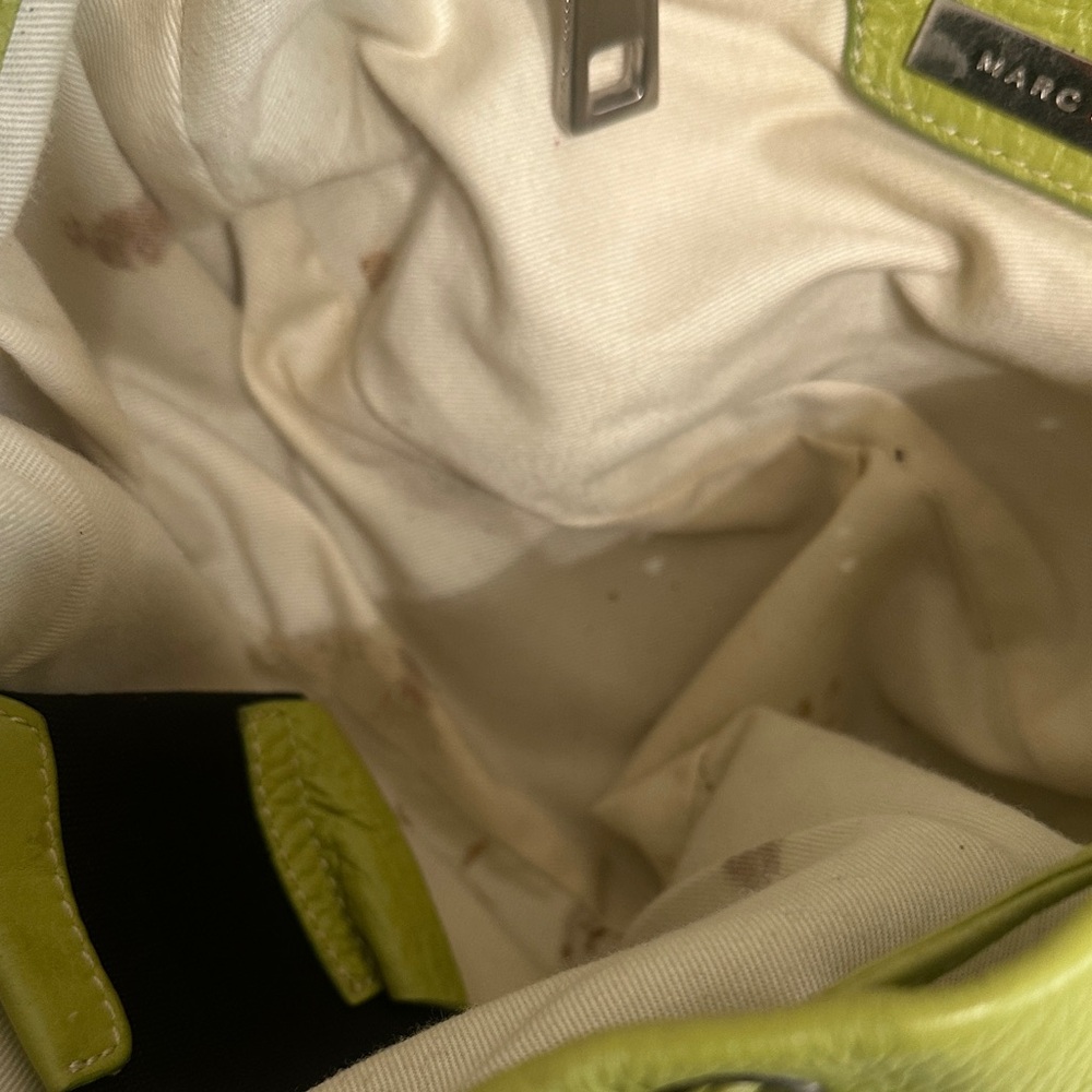 Marc Jacobs Lime Green Pebble Leather Shoulder Bag - Picture 13 of 15